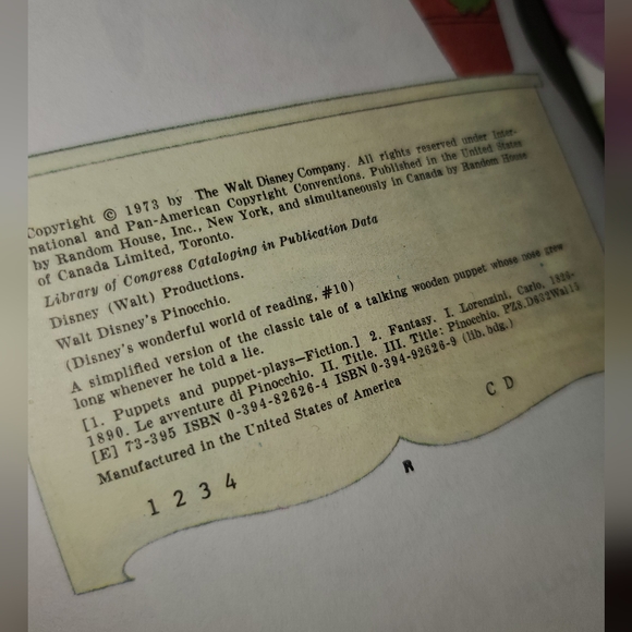 Walt Disney Pinocchio book 1973 great condition for a book of its age! - Picture 5 of 5